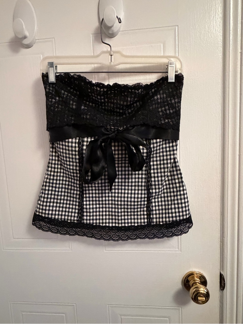 Vintage Y2K Guess Gingham Corset Top